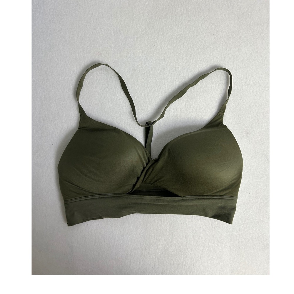 Minimalist Victoria's Secret Women 32C Olive Green Uplift No Wire T-Back Bra
